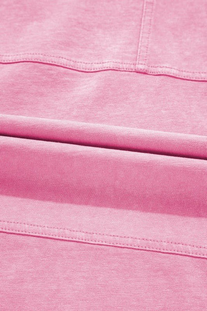 Mineral Wash Reverse Seam Drawstring Elastic Waist - Blu Lotus Boutique