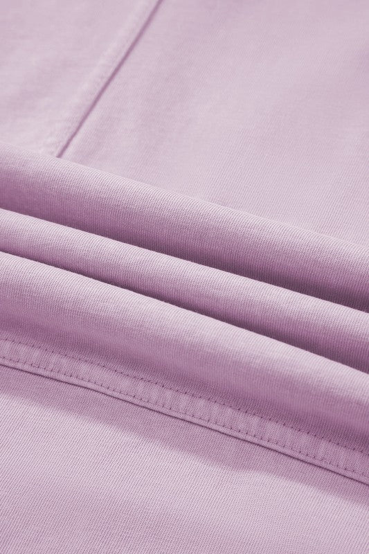 Mineral Wash Reverse Seam Drawstring Elastic Waist - Blu Lotus Boutique