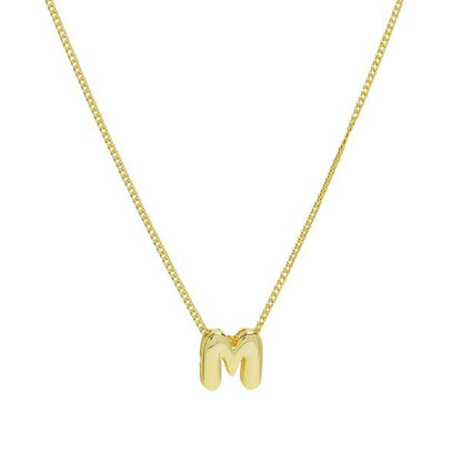 Mini Bubble Initial Letter Personalized Necklace - Blu Lotus Boutique