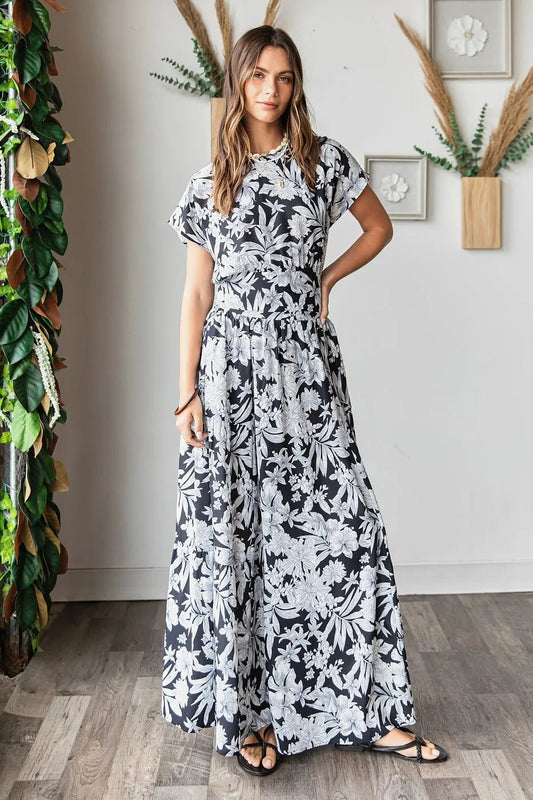 Mittoshop Tropical Print Top and Skirt Set - Blu Lotus Boutique