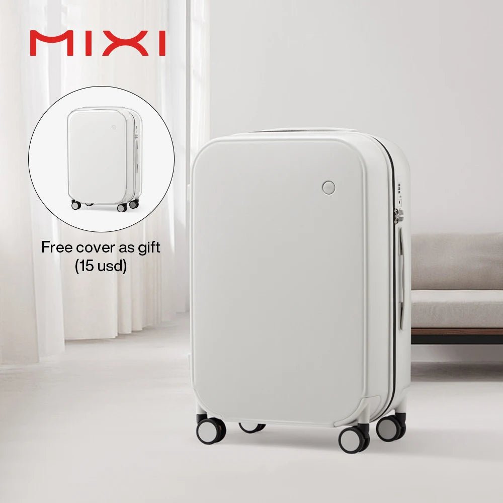 Mixi Patent Design Travel Luggage Women Men Suitcase On Wheels Spinner Trolley Case Bag 18" Carry On 20" 24" Check In 100% PC - Blu Lotus Boutique