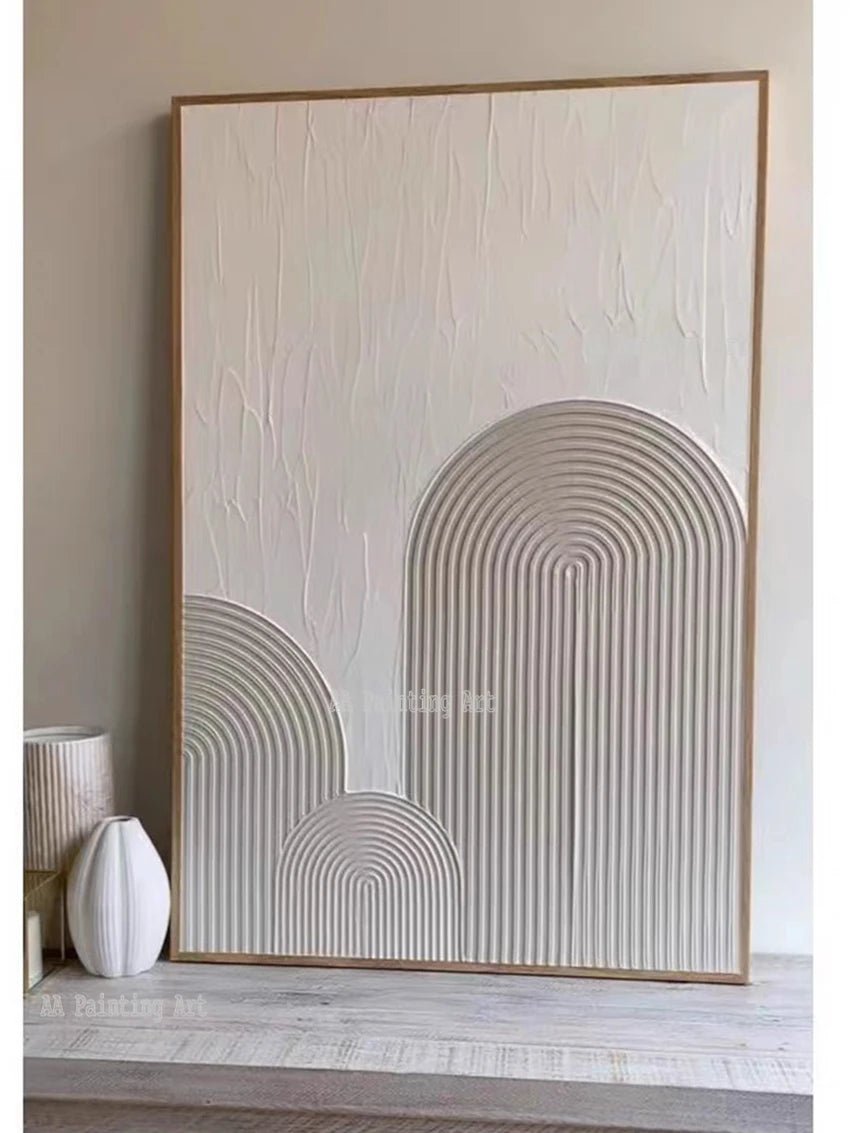 Modern New Paintings Art Pure Handmade Abstract Textured 3D Lines Oil Painting Home Wall Showpieces Thick Acrylic Art On Canvas - Blu Lotus Boutique