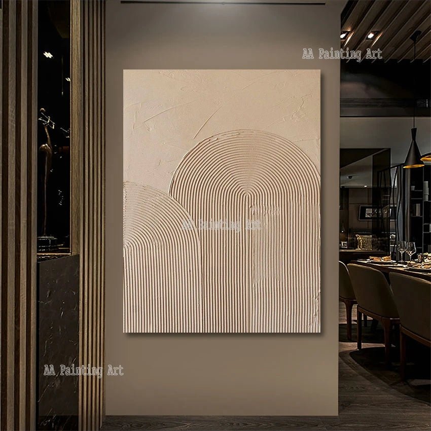 Modern New Paintings Art Pure Handmade Abstract Textured 3D Lines Oil Painting Home Wall Showpieces Thick Acrylic Art On Canvas - Blu Lotus Boutique