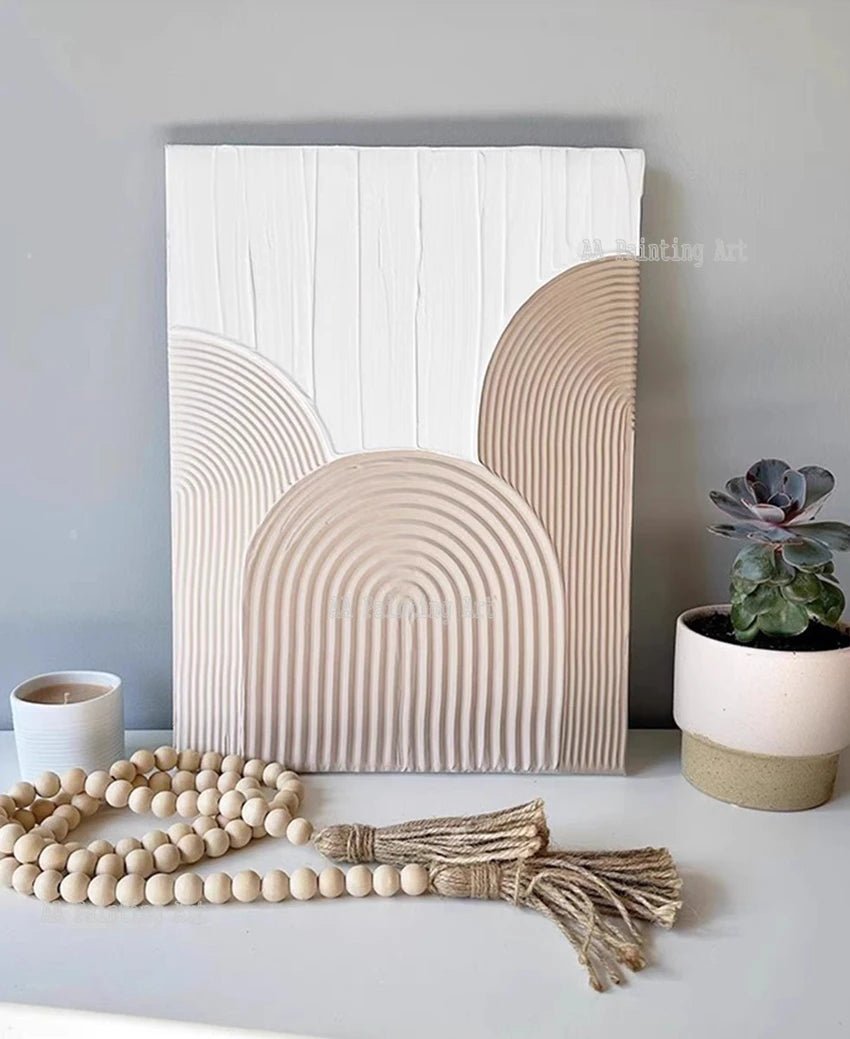 Modern New Paintings Art Pure Handmade Abstract Textured 3D Lines Oil Painting Home Wall Showpieces Thick Acrylic Art On Canvas - Blu Lotus Boutique