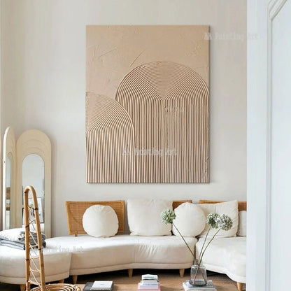 Modern New Paintings Art Pure Handmade Abstract Textured 3D Lines Oil Painting Home Wall Showpieces Thick Acrylic Art On Canvas - Blu Lotus Boutique