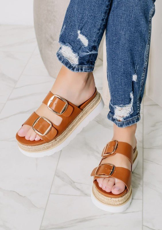MONIQUE TH BUCKLED FASHION WEDGES - Blu Lotus Boutique