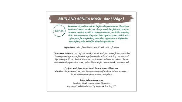 Mud and Arnica Mask - Blu Lotus Boutique