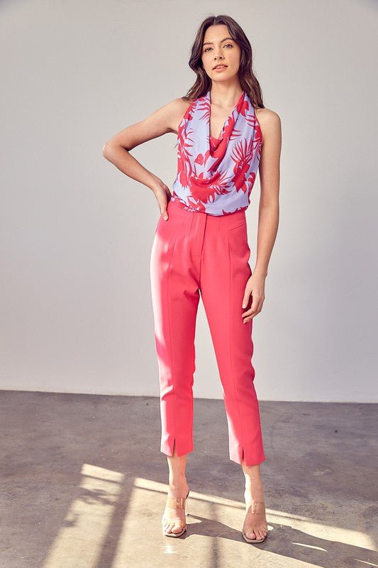 Multi Color Cowl Neck Top - Blu Lotus Boutique