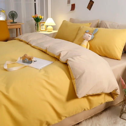 Mustard Yellow Comforter Sets King Bedding Comforter Sets Cotton Quilts King Size Modern Blankets Soft Durable Luxury Bed Linens - Blu Lotus Boutique