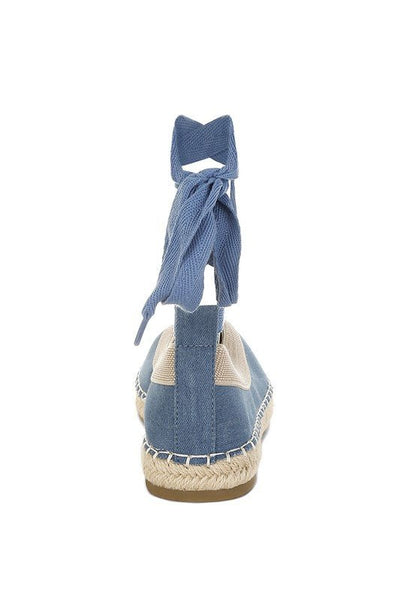 Nalya Detachable Lace Up Espadrille Sandals - Blu Lotus Boutique