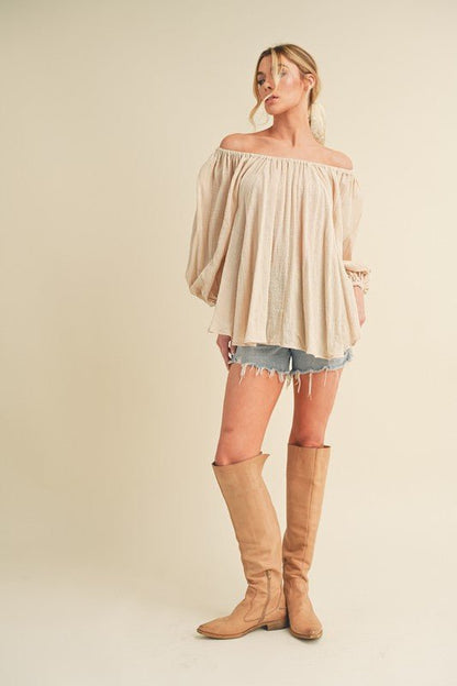 Nately Off Shoulder Tunic Dress - Blu Lotus Boutique