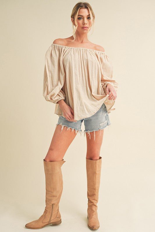 Nately Off Shoulder Tunic Dress - Blu Lotus Boutique