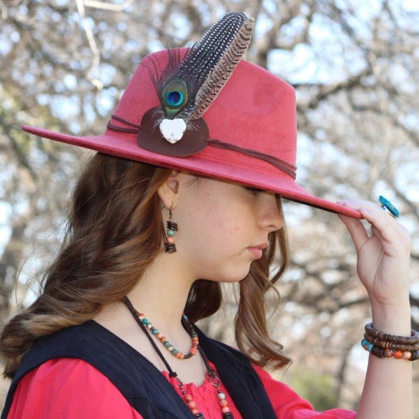 Natural American Turquoise and Wood Earrings - Blu Lotus Boutique
