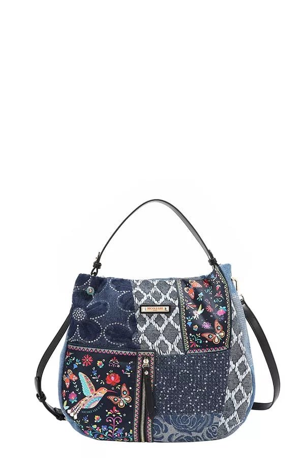 Nicole Lee USA Bosque De Amor Denim Hobo Bag - Blu Lotus Boutique