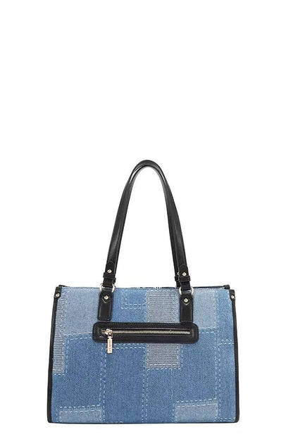 Nicole Lee USA Bosque de Amor Denim Tote Bag - Blu Lotus Boutique