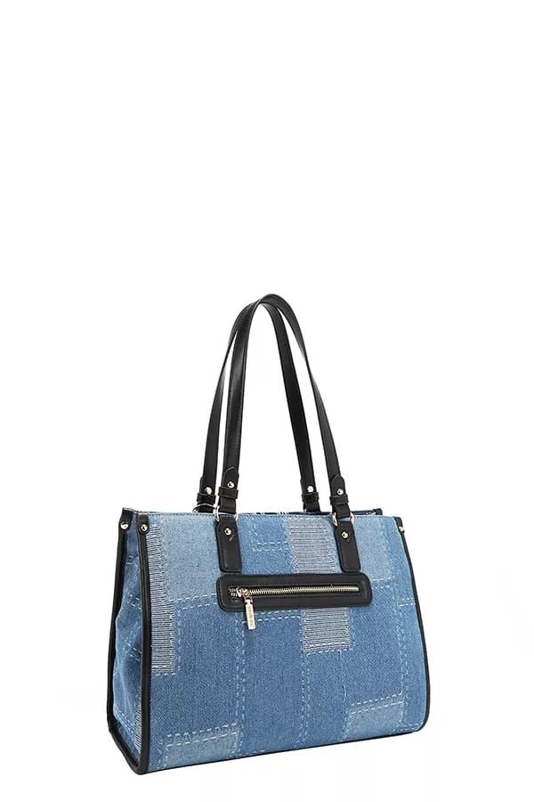 Nicole Lee USA Bosque de Amor Denim Tote Bag - Blu Lotus Boutique
