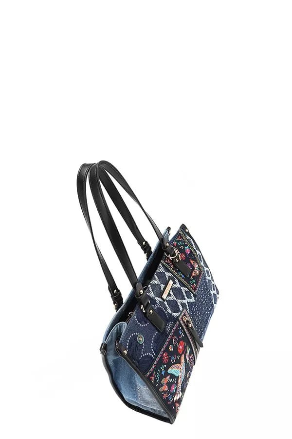 Nicole Lee USA Bosque de Amor Denim Tote Bag - Blu Lotus Boutique