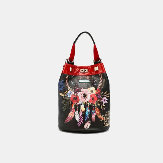 Nicole Lee USA Flower Pattern Adjustable Strap Backpack Bag - Blu Lotus Boutique
