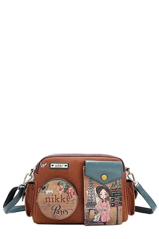 Nicole Lee USA Multi Pocket Messenger Bag - Blu Lotus Boutique
