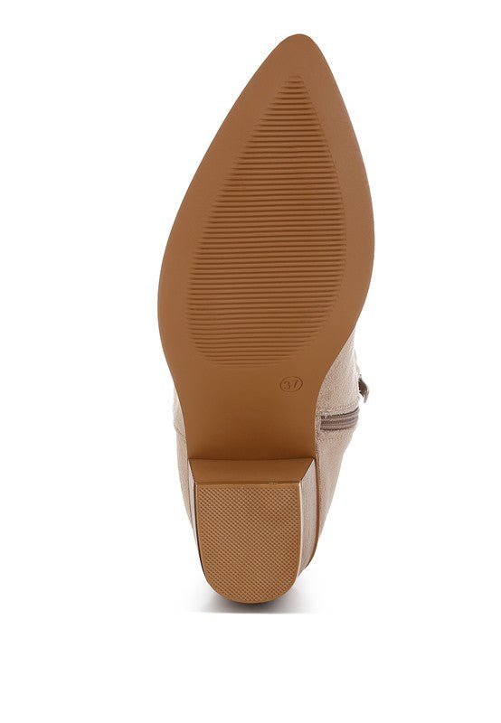 Nigel Cut Out Detail Cowboy Boots - Blu Lotus Boutique