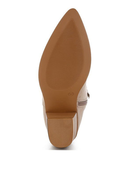 Nigel Cut Out Detail Cowboy Boots - Blu Lotus Boutique