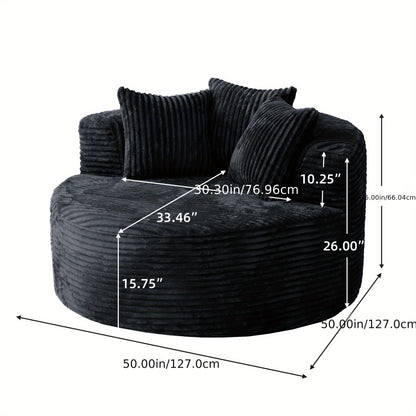 NoAssembly Oversized Corduroy Lounge Chaise Sleeper - Blu Lotus Boutique