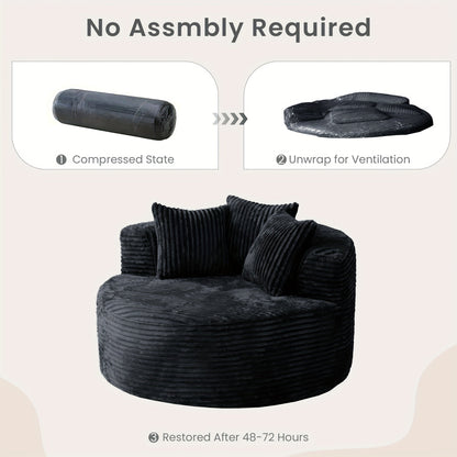 NoAssembly Oversized Corduroy Lounge Chaise Sleeper - Blu Lotus Boutique