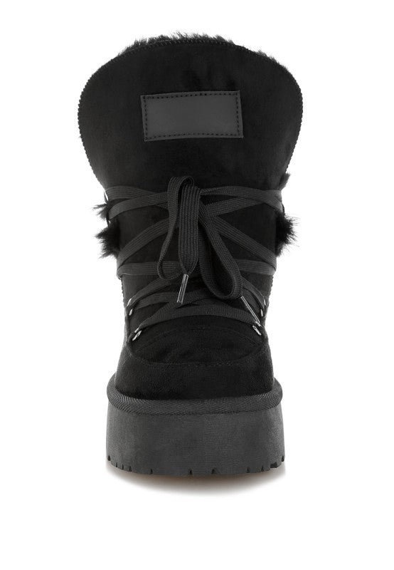 Noaya Chunky Faux Fur Snow Boots - Blu Lotus Boutique