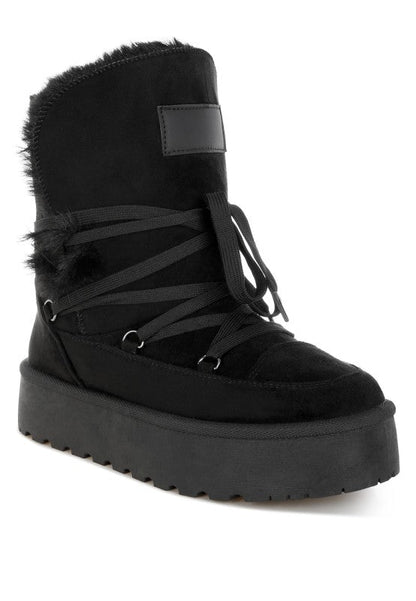 Noaya Chunky Faux Fur Snow Boots - Blu Lotus Boutique