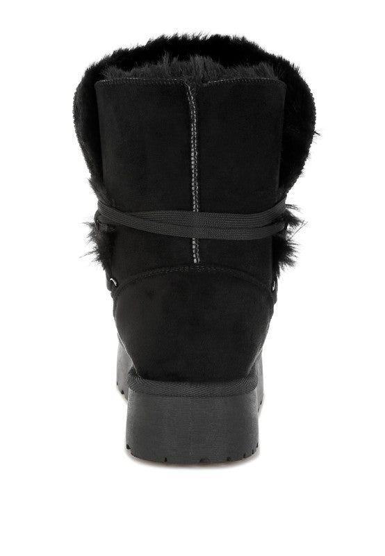 Noaya Chunky Faux Fur Snow Boots - Blu Lotus Boutique