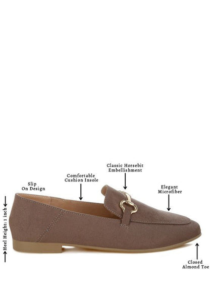 Noltas Horsebit Embellished Flat Loafers - Blu Lotus Boutique