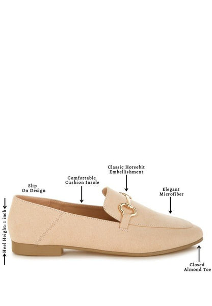 Noltas Horsebit Embellished Flat Loafers - Blu Lotus Boutique