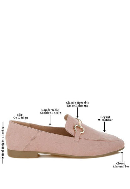 Noltas Horsebit Embellished Flat Loafers - Blu Lotus Boutique