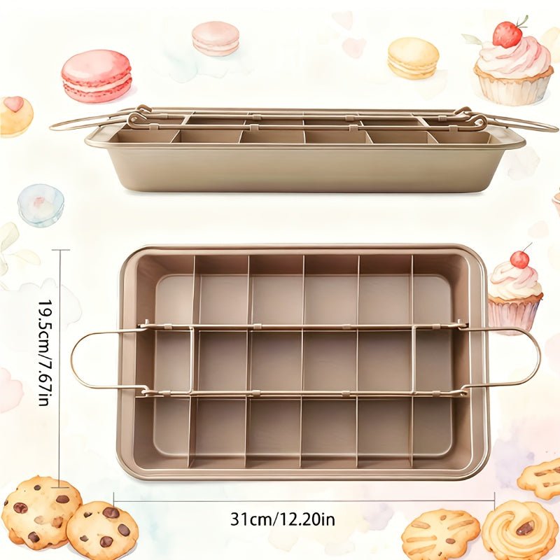 NonStick 18Cavity Brownie Pan Perfect Fall Baking - Blu Lotus Boutique