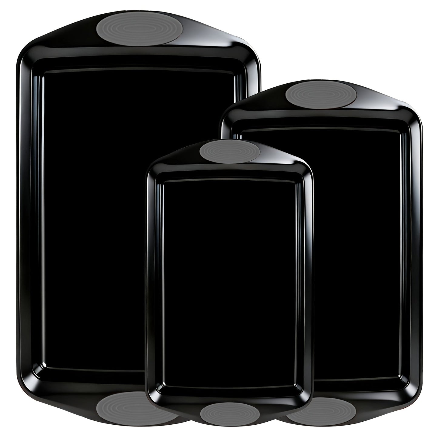 Nonstick Heavy Steel Baking Pans wSilicone Handles - Blu Lotus Boutique