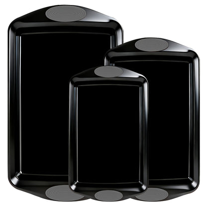 Nonstick Heavy Steel Baking Pans wSilicone Handles - Blu Lotus Boutique