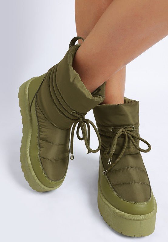 Pacos High Ankle Chunky Snow Boots - Blu Lotus Boutique