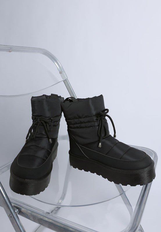 Pacos High Ankle Chunky Snow Boots - Blu Lotus Boutique