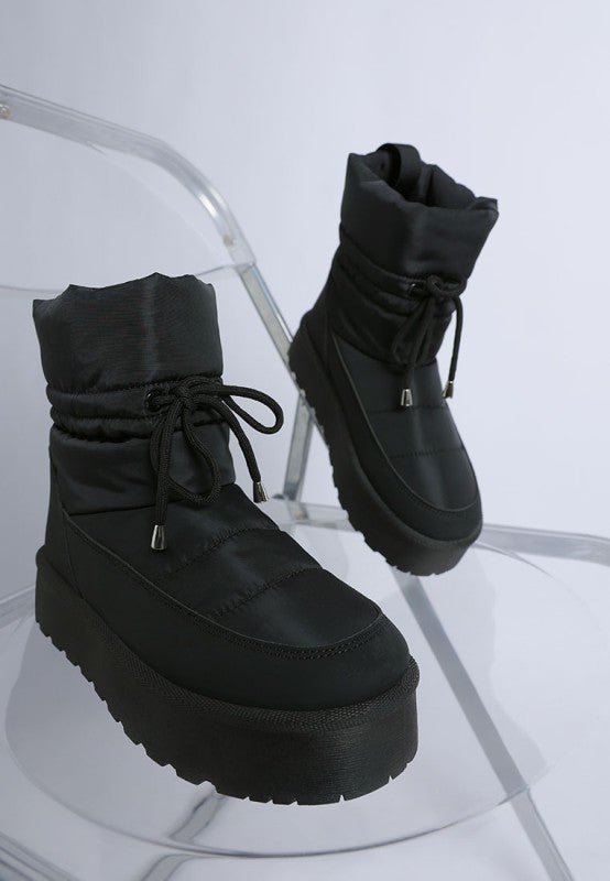 Pacos High Ankle Chunky Snow Boots - Blu Lotus Boutique