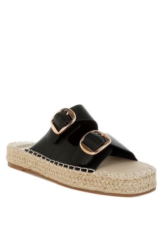 Palala Genuine Soft Leather Square Toe Espadrilles - Blu Lotus Boutique