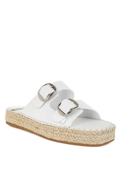 Palala Genuine Soft Leather Square Toe Espadrilles - Blu Lotus Boutique