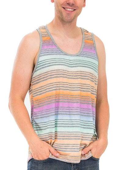 PASTEL STRIPED TANK TOP - Blu Lotus Boutique
