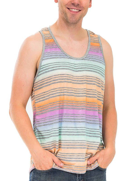 PASTEL STRIPED TANK TOP - Blu Lotus Boutique