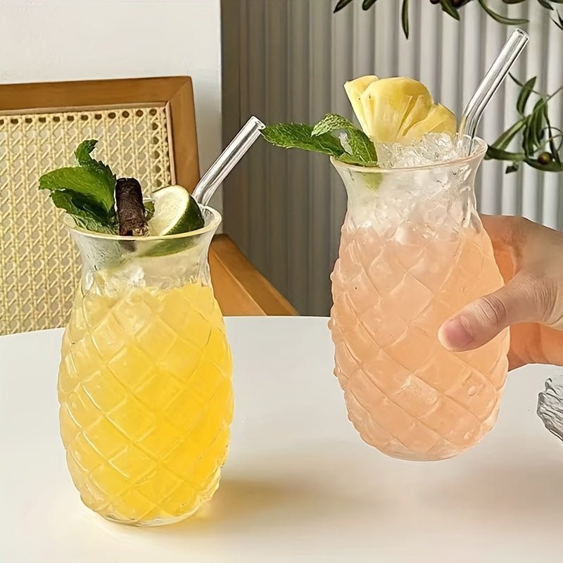 Pineapple Cups with Straws Tropical Party Drinkware - Blu Lotus Boutique