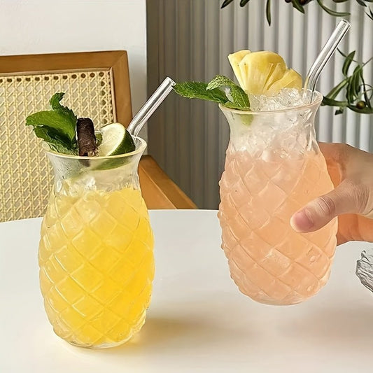 Pineapple Cups with Straws Tropical Party Drinkware - Blu Lotus Boutique