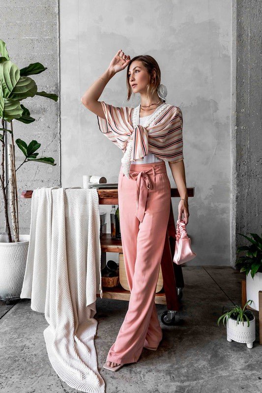 Pink East Hampton Pants - Blu Lotus Boutique