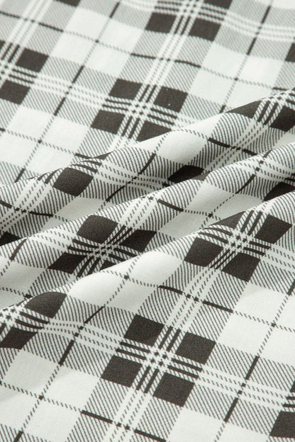 Plaid Patchwork Wide Leg Pants - Blu Lotus Boutique