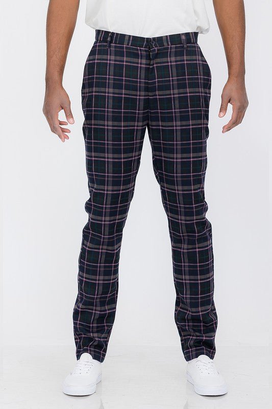 Plaid Trouser Pants - Blu Lotus Boutique