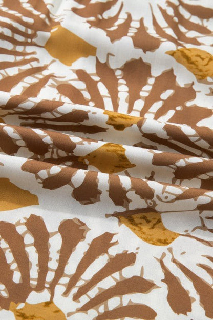 Plus Size Abstract Plant Long Sleeve Maxi Dress - Blu Lotus Boutique