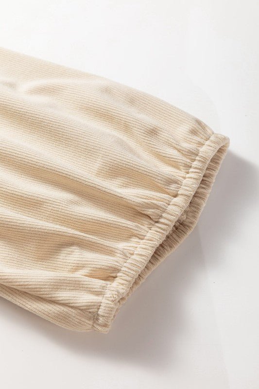 Plus Size Corduroy Scallop Notched Neck Mini Dress - Blu Lotus Boutique